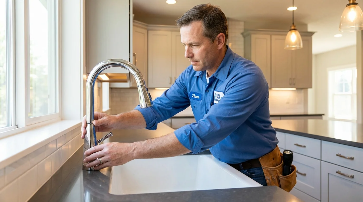 Kitchen faucet installation by Johns Plumbing LLC in Paw Paw